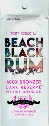 Tan Asz U BEACH BLACK RUM Double Shot 400X  Bronzer Packet
