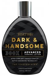 Tan Incorporated Status Dark and Handsome 300X Tanning Lotion 13.5 oz 